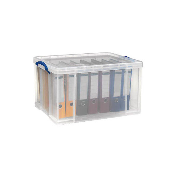Aufbewahrungsbox Really Useful Box 84 Liter, mit Deckel, transparent