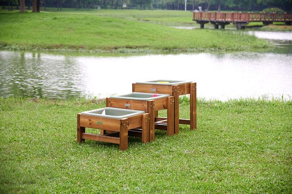 Holzpflanztöpfchen, Blumentopf-Tray, Pflanztrog, Holzgestell, Gartenplanter