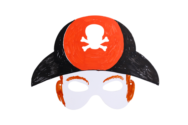 Piraten-Masken, weiß, 16 Stück