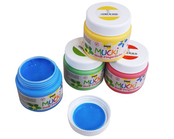 Kunststofffarbe, Fingerfarbe, Säurefrei, Pastellblau, Malm Werkzeug