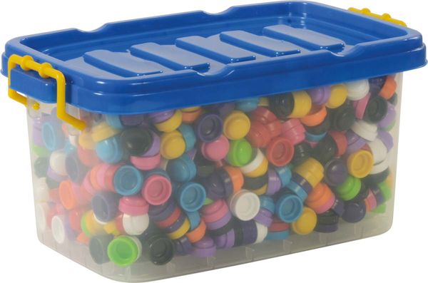 Kunststoffbox, Schnappverschluss, Knöpfe, Farbknöpfe, Aufbewahrungset