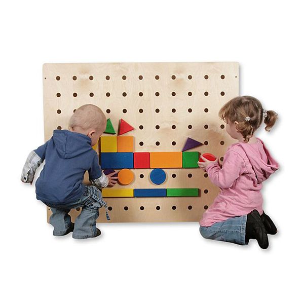Kinderspielzeug, Lernboard, Holzboard, Bausteine, Spielzeugfarben