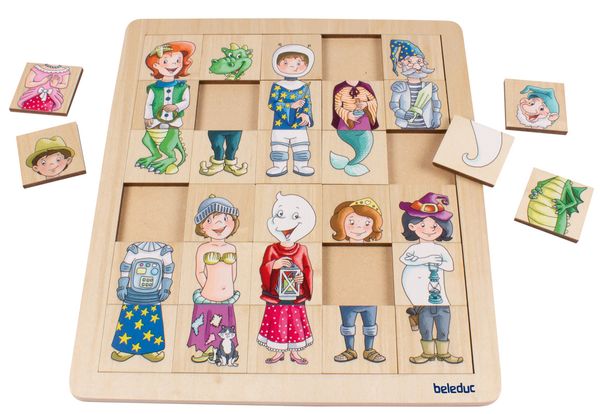 Puzzle, Holzpuzzle, Kinder, Figuren, Baukarten
