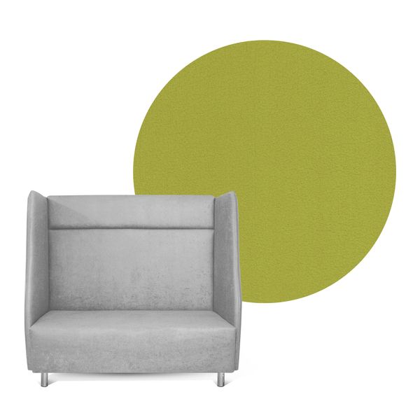 Akustiksofa High Back, SH 43 cm - Bezugfarbe und Stoff wählbar