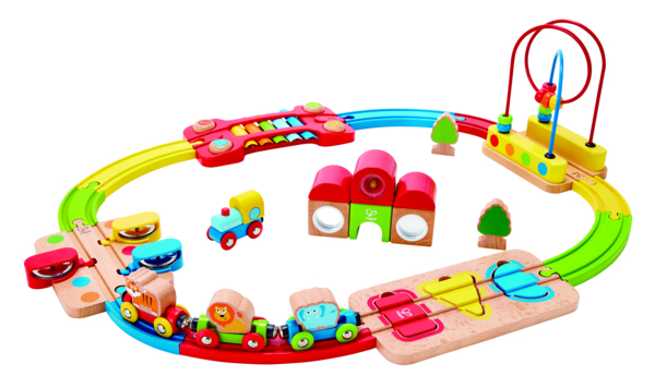 HAPE Eisenbahn-Set "Regenbogen"