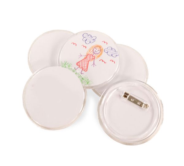 Buttons, Kunststoffstecker zum Selbstgestalten, 10 Stück  Buttons, Kunststoffstecker zum Selbstgestalten, 10 Stück