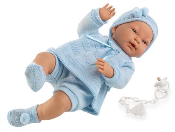 Babypuppen-Set beige und olive, 45 cm groß, 4-tlg.