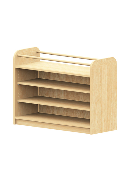 Schuhregal, Holz, Regal mit Ablagen, Mehrfachregal, Korbregal