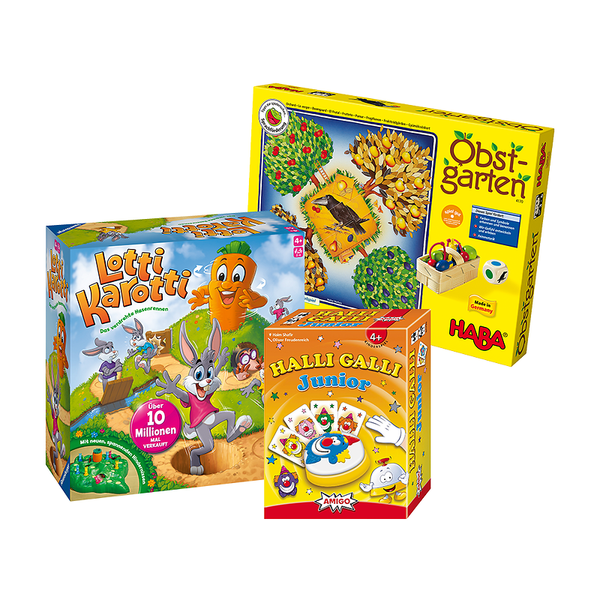 Kinderspiel-Klassiker-Set, ab 3 Jahre, 3-teiliges Set