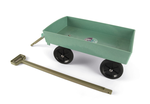 wagon, tool wagon, grüner wagon, plastik wagon, ziehwagen