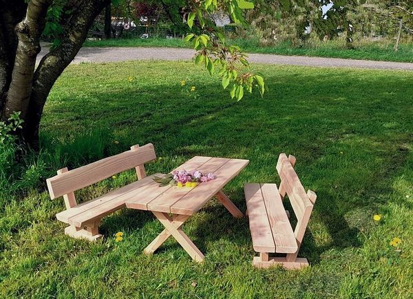 Outdoor Tisch-Bank Kombination, Krippe