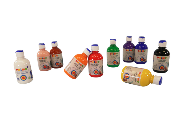 PRIMO Textilfarbe, 10er-Sortiment, 10 Farben à 300 ml bunt sortiert