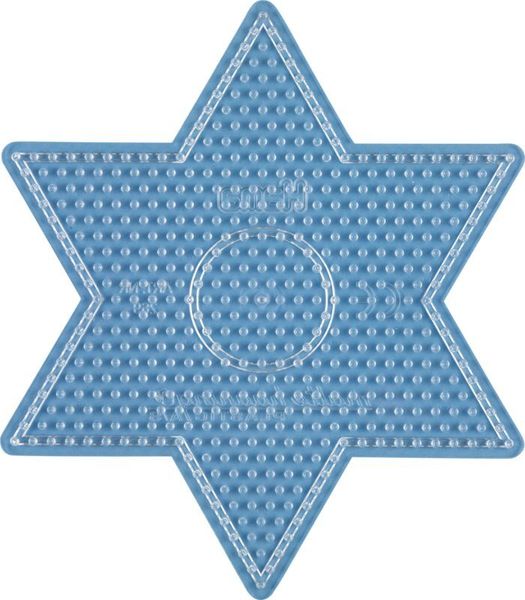 HAMA Steckplatte großer Stern, transparent, für Midi Bügelperlen, 10 Stück