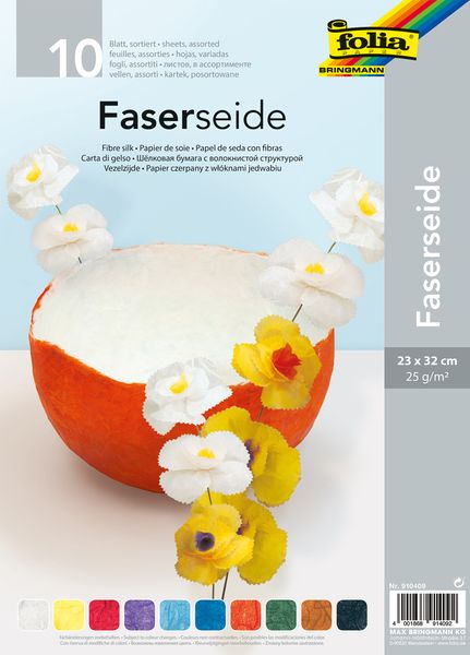 FOLIA Stroh-Seide / Faserseide, 23x32 cm, 10 Bogen