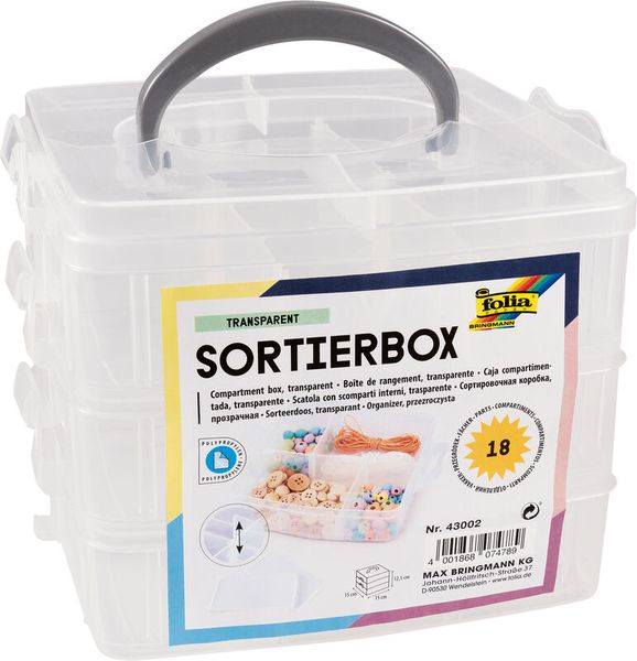 FOLIA Sortierbox, 15 x 15 x 12,5 cm