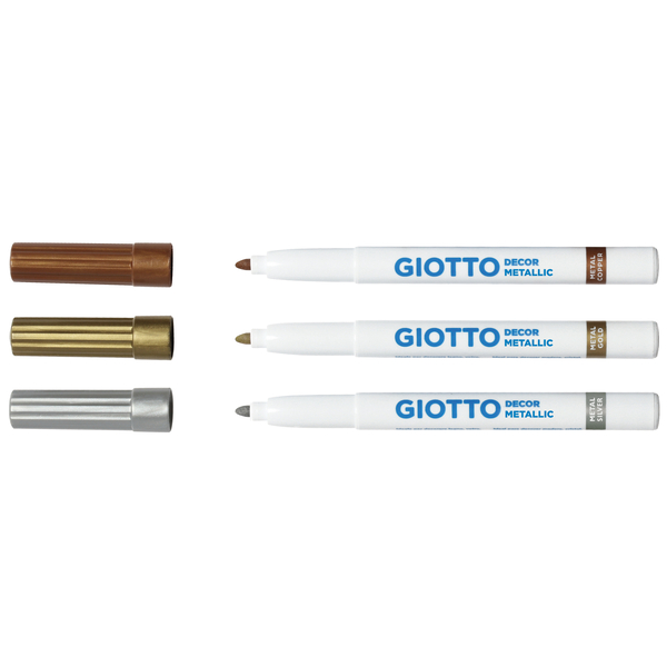 GIOTTO DECOR "Metallic" Fasermaler, in 5 Farben sortiert, 25 Stück