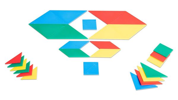 Tangram-Set, großer Klassensatz mit 24 Spielen