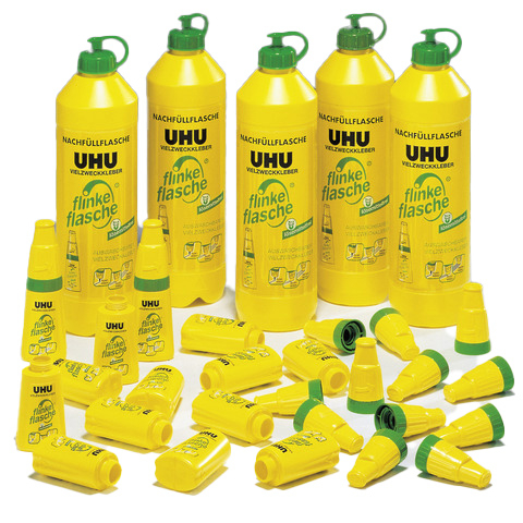 UHU Kindergarten-Set ReNature (5x 950g + 20 Leerflaschen à 40g), ohne Lösungsmittel