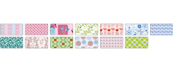 FOLIA Motivkarton Romantik, 50x70 cm, 13 Bogen