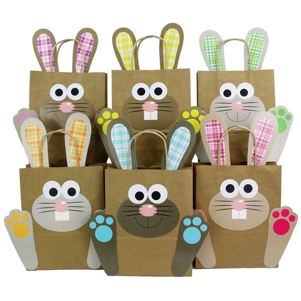 Osterkorb, Papierbeutel, Hasenmotiv, Ostern, Geschenktüte
