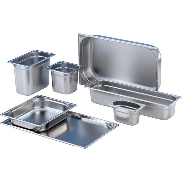 Blanco GN-Behälter aus Edelstahl, verschiedene Größen