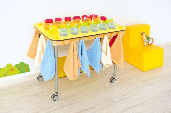 Zahnputzbecherwagen, Rechteck, für 26 Becher, Farbe wählbar