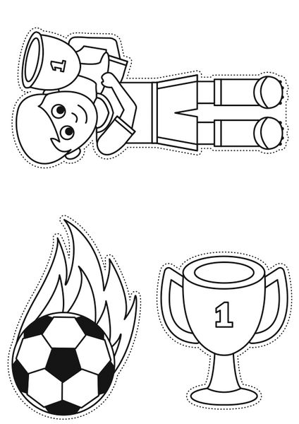 kind, soccer, hitze, trophäe, figur