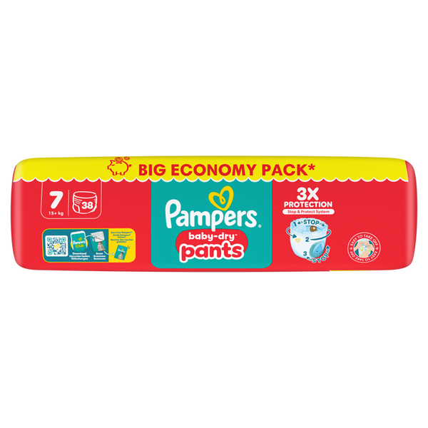 PAMPERS Baby Dry Pants Gr. 7, Extra Large 15+ kg, (verschiedene Verpackungsgrößen)