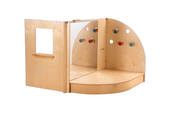 DUSYMA Krippenspielwand für Rollenspiele, natur