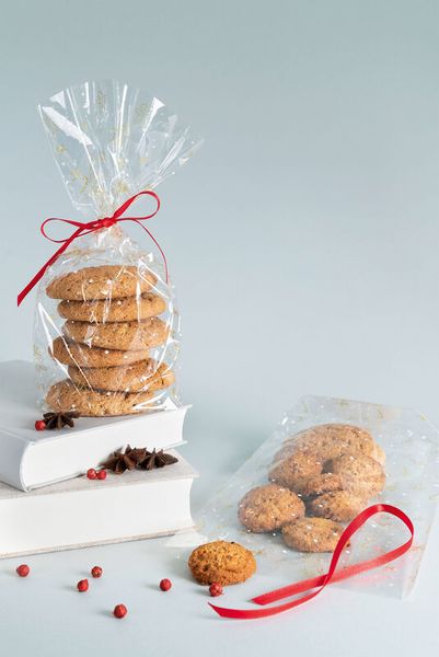 FOLIA Bio Zellglasbeutel XL Weihnachten, 10 Beutel