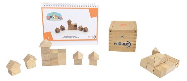 Holzbausteine, Konstruktionsspielzeug, Naturholz, Holzklötze, Aufbaukasten