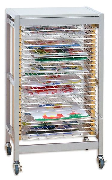 Bilderständer, Kunstkartenständer, Rollbarer Bilderstapler, Kunstkartenset, Rack mit Bildern