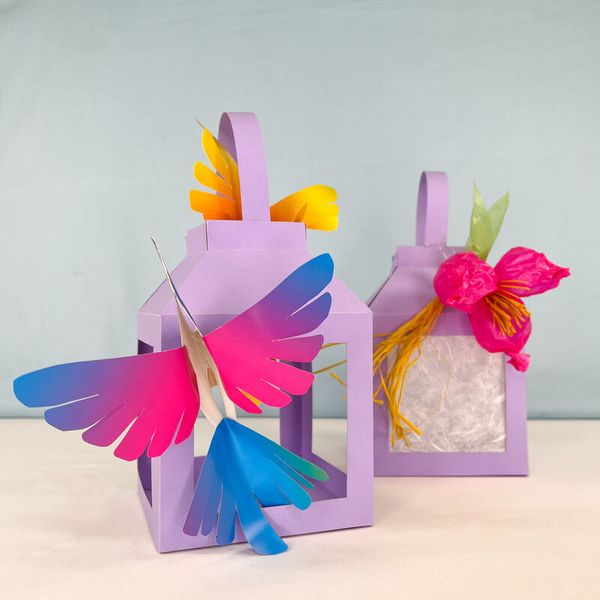 Laternen-Rohlinge, eckig, Pastell, 5 Stück Laternen-Rohlinge, eckig, Pastell, 5 Stück