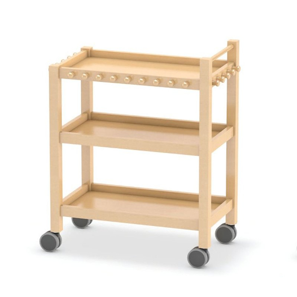 Küchenwagen, Rollwagen, Holz, 4-Räder, Praktisch