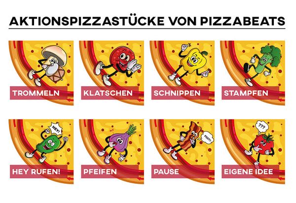 Rhythmusspiel Pizzabeats, ab 5 Jahre