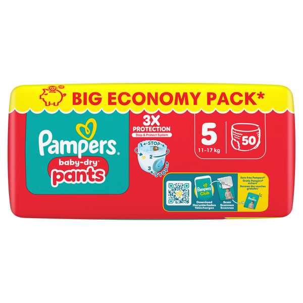 PAMPERS Baby Dry Pants Gr. 5, Junior 11-17 kg, (verschiedene Verpackungsgrößen)