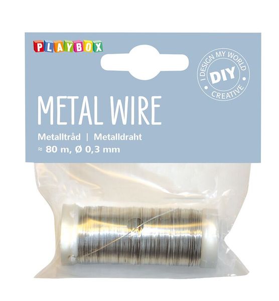 Metalldraht 80m, silber