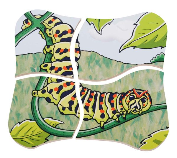 5-Lagenpuzzle Schmetterling, Holz, 28 Teile, ab 4 Jahre 5-Lagenpuzzle Schmetterling, Holz, 28 Teile, ab 4 Jahre