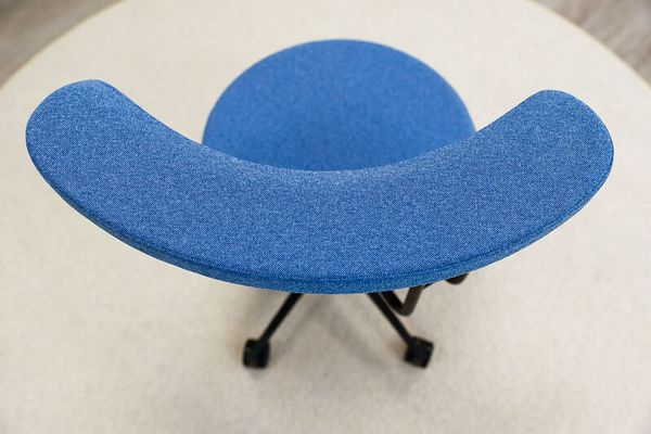 blau, Stoff, Sitz, Stuhl, Hocker