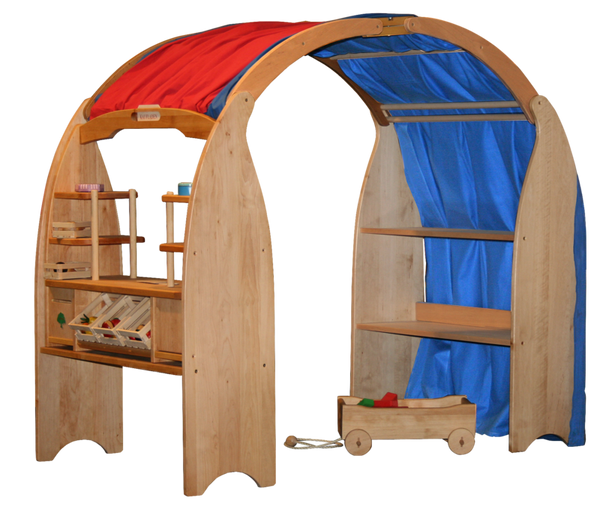 Kindertisch, Spielhaus, Workshop-Set, Holzstruktur, Kleiderspielzeug