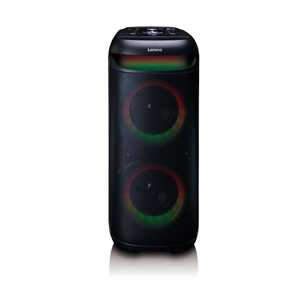 Lenco PA-210BK - PA-Anlage, 100 Watt, Bluetooth®, Frontbeleuchtung