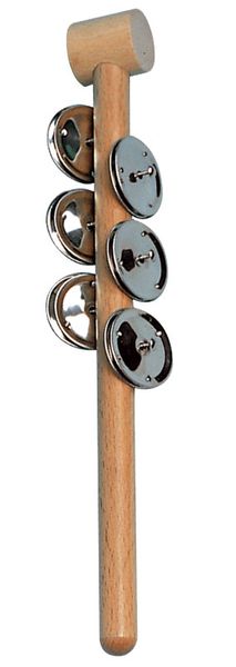 Schellenstab mit 6 Paar Schellen Schellenstab mit 6 Paar Schellen