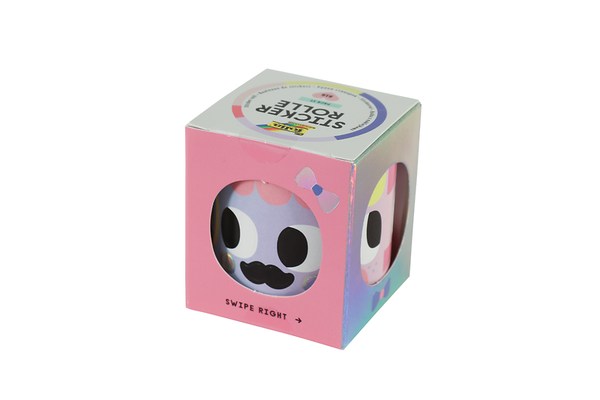 FOLIA Stickerrolle mit lustigen Gesichtern, 4m, 816 Sticker