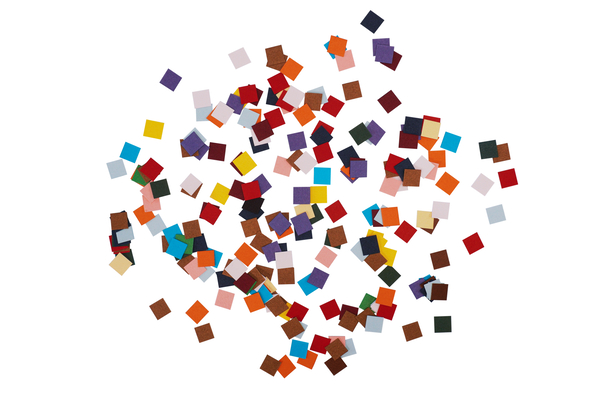 Papiermosaik "Basis", 12 gemischte Farben, quadratisch Papiermosaik "Basis", 12 gemischte Farben, quadratisch