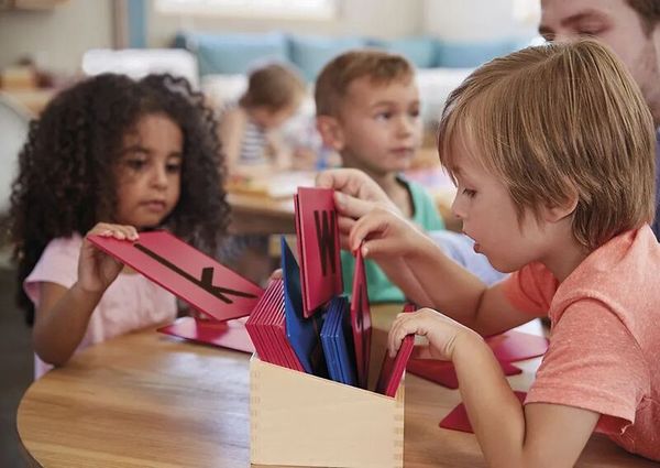Sandpapier Kleinbuchstaben, Montessori Premium