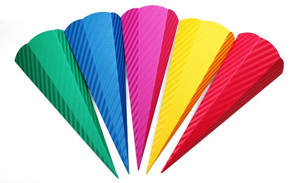 FOLIA Geschwister-Schultüten-Rohlinge, eckig, aus Wellpappe, 41 cm, 5 Stück, Farbe wählbar