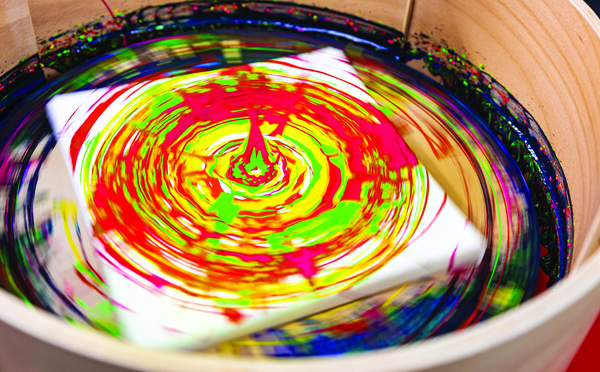 Farbschleuder Profi aus Holz, 36 cm Farbschleuder Profi aus Holz, 36 cm