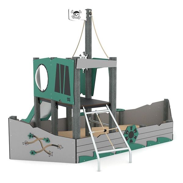 Klettergerüst, Spielturm, Rätsel-/Piraten-Spielwelt, Holzspielzeug, Kletterleiter
