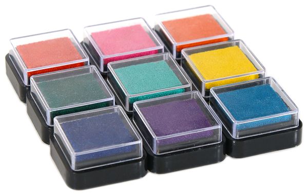 Ministempelkissen "Farbenfroh", 9er Set