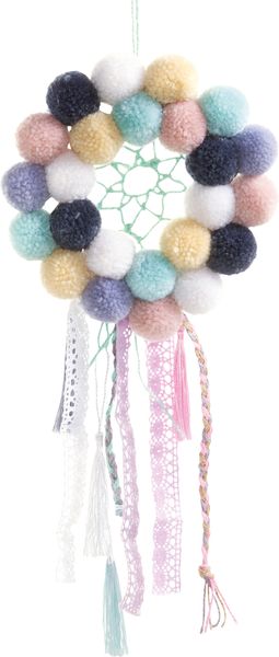 FOLIA Woll-Pompons Pastellfarben, 24 Stück